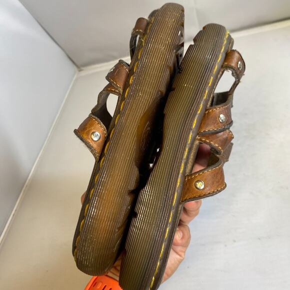 Rare Vintage Dr Martens Crossover Leather Slide Brow W7 - Picture 5 of 6
